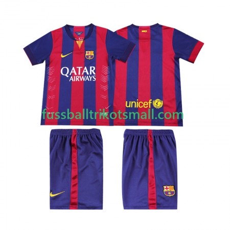 Fußballtrikots FC Barcelona 2014 2015 Retro Kinder Kurzarm Heimtrikotsatz kaufen